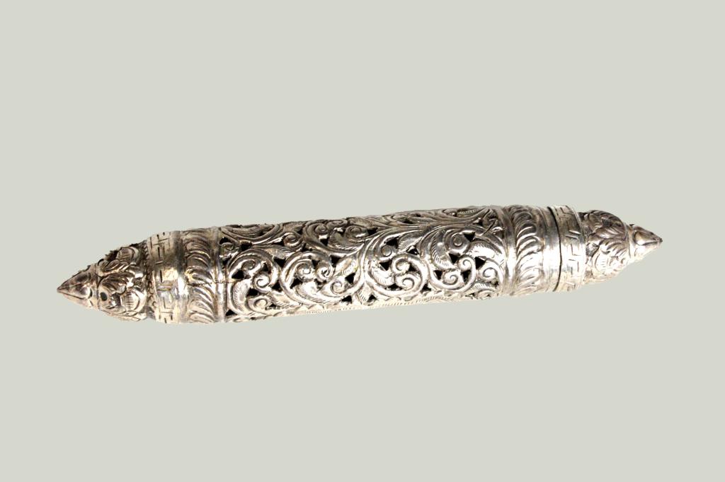 Turkish Silver Letter Scroll or Document Holder Turkish (1 of 5)