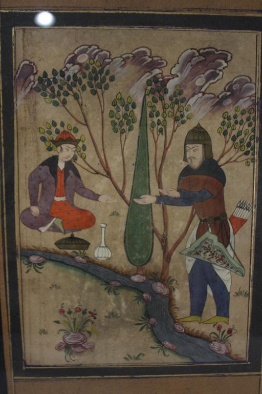 Qajar Persian Calligraphy w/ Miniature Page 18th Qajar (1 of 7)