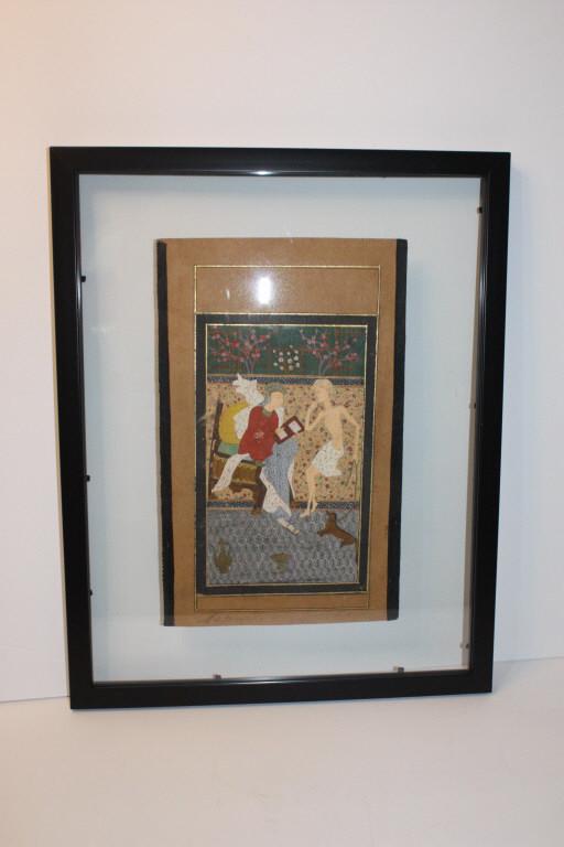 Qajar Persian Calligraphy w/ Miniature Page 18th Qajar (1 of 6)