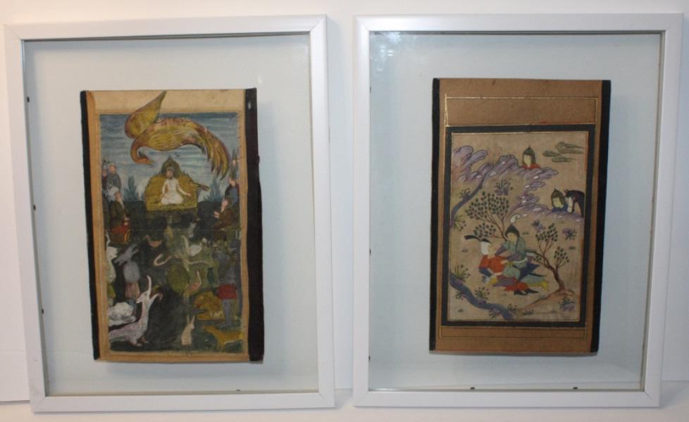 2 Qajar Persian Calligraphy Miniature Pages (1 of 13)