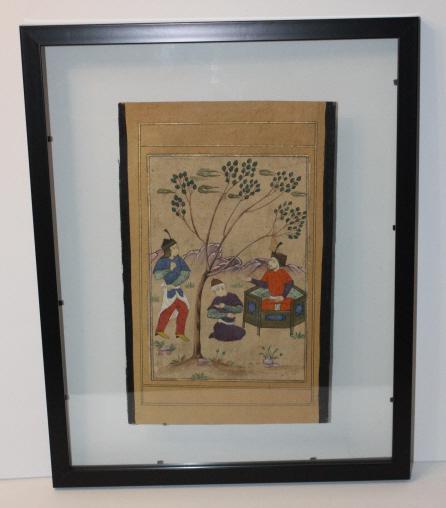 Qajar Persian Calligraphy w/ Miniature Page 18th Qajar (1 of 7)