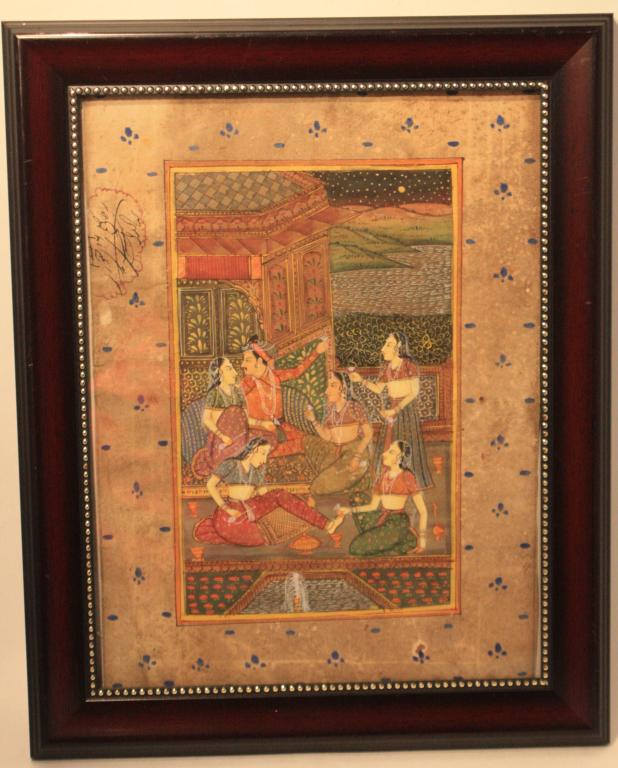 MUGHAL India Calligraphy Miniature Paper Mughal Framed (1 of 8)