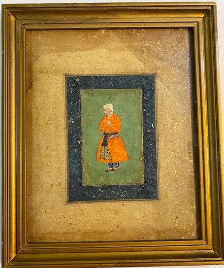 important Mughal Miniature Painting Court Official 17TH (1 of 4)