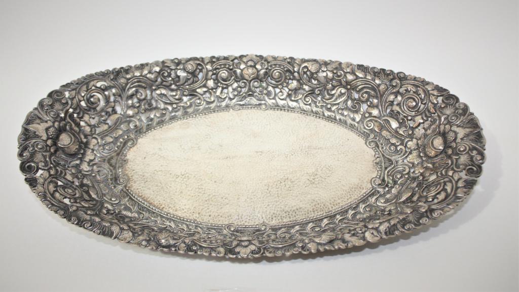 Turkish vintage persian pure silver 800 stamp dish (1 of 1)