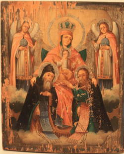 18Th century ASSORTED RUSSIAN ICON ON WOOD PANELS: 18Th century Hand painted ASSORTED RUSSIAN ICON ON WOOD PANEL .size 31cm by 26 by 2cm