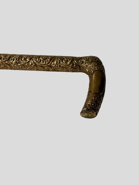 19 th GOLD GRIP  Amazing  CANE WALKING STICK (1 of 5)