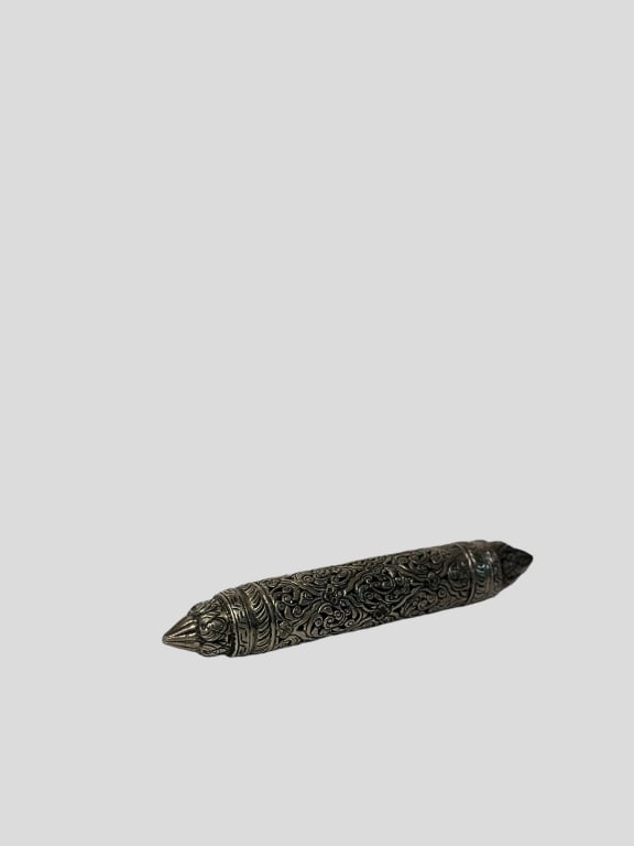 AN OTTOMAN SILVER OPENWORK LETTER CASE, 19TH CENTY AN OTTOMAN SILVER OPENWORK LETTER CASE, 19TH (1 of 2)