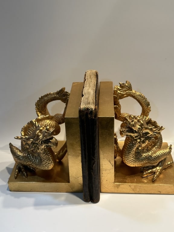 bookends wood DRAGON BOOKEND SET bookends wood DRAGON BOOKEND SET (1 of 4)