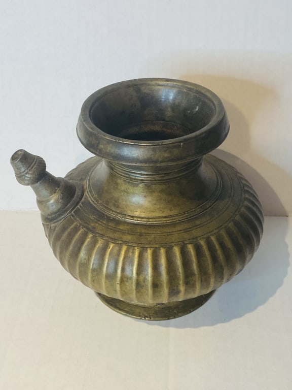 A Bronze qajar iran  Lota Vessel, hookah Base, A Bronze qajar iran  Lota Vessel, hookah Base, For (1 of 6)