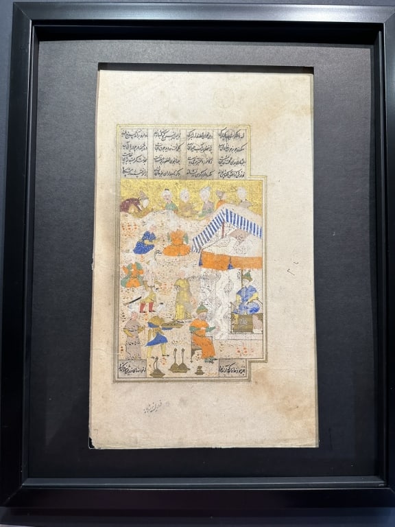 16 th Miniature Safavid Persian iran Calligraphy 16 century Miniature Safavid Persian iran (1 of 4)