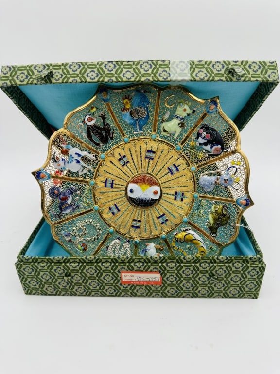 20 th Chinese Export gilt filigree silver enamer 20 th Chinese Export gilt filigree silver enamel (1 of 5)