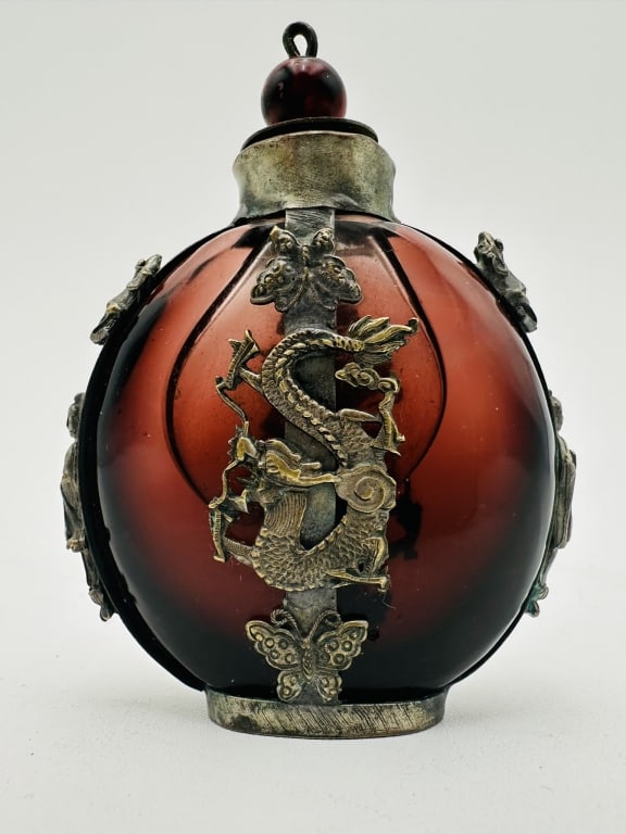 19c Carved snuff battle red glass chinese Ornament 19c Carved snuff battle red glass chinese (1 of 9)