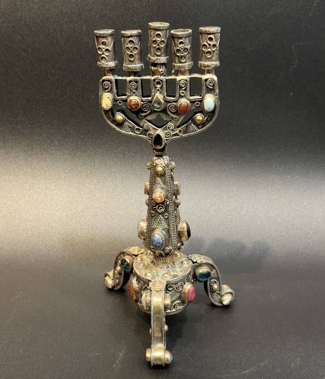 Vintage Judaica Jewish Hanukkah Menorah Judaism Vintage Judaica Jewish Hanukkah Menorah Judaism (1 of 3)