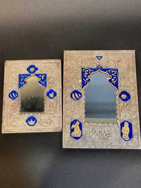 two silver mirror with enamel 950 two silver mirror with enamel 950 (1 of 7)