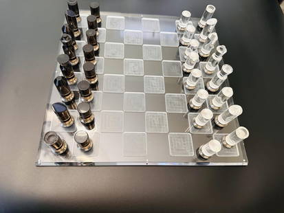Lucite Chess Set by Michel Dumas Lucite Chess Set by Michel Dumas: Lucite Chess Set by Michel Dumas provenance .private chess collector.For condition report please contact E-mail :(antiquesyorkville@gmail.com) phone:(+647-671-4495) Thank you Yorkville Auction