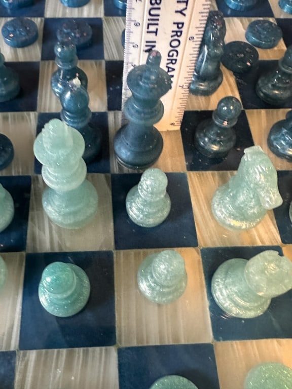 marble chess board with chess set marble chess board with chess set (1 of 11)