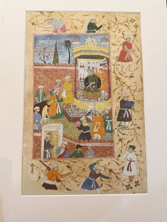 miniature qajar Persian folio miniature qajar Persian folio: miniature qajar Persian folio .For condition report please contact E-mail :(antiquesyorkville@gmail.com ) phone:(+647-671-4495) Thank you Yorkville Auction Appraisals .Condition Report Photo Folder ht