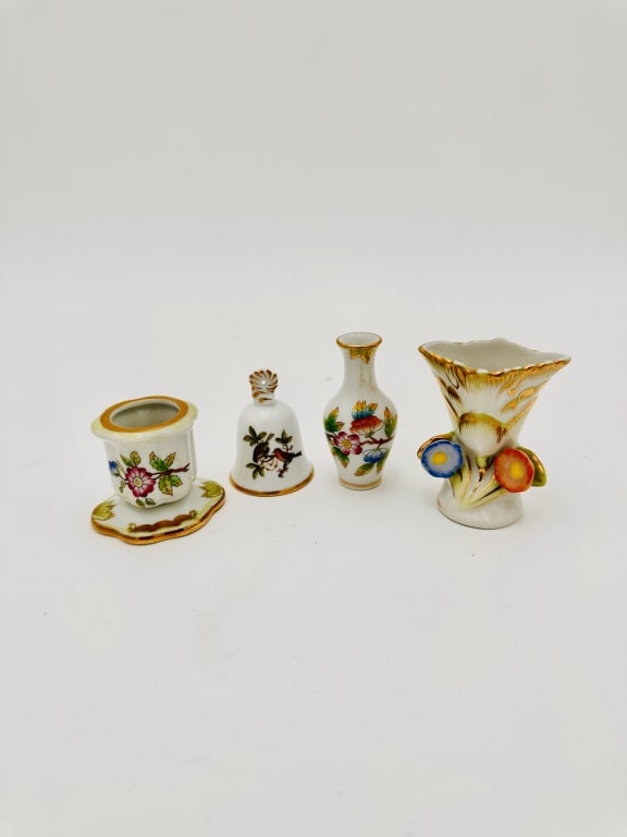 4  herend porcelain   LARGE PIECES SIZE H 7  CM (1 of 11)