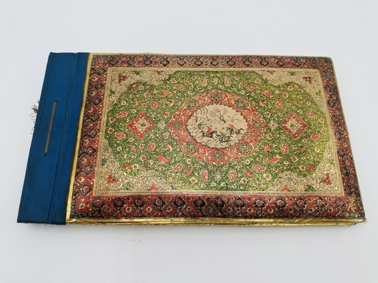 19 th large qajar iran album photo lacquer paper 19 th large qajar iran album photo  lacquer paper (1 of 6)