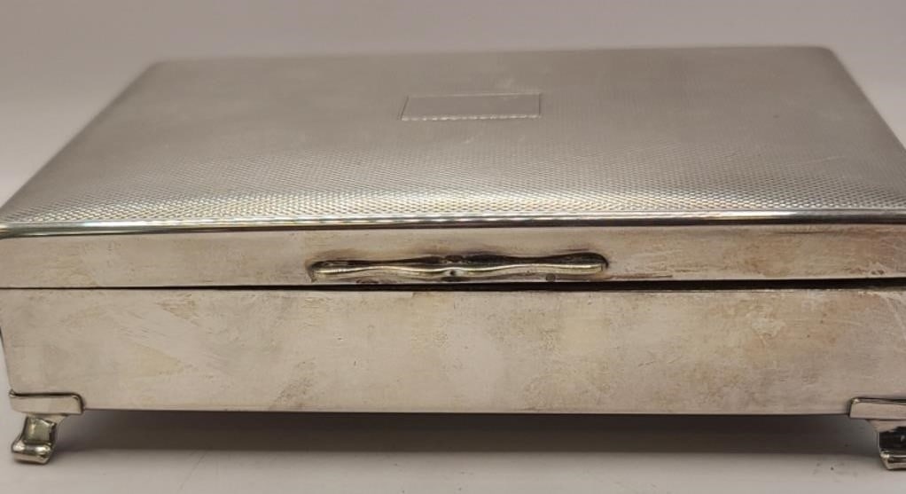 epns silver ciger box with wood (1 of 5)