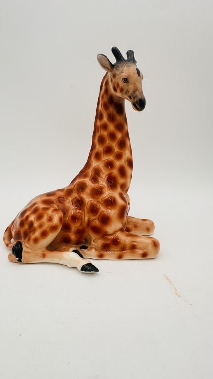 Porcelain Figure of a Seated Giraffe (1 of 3)
