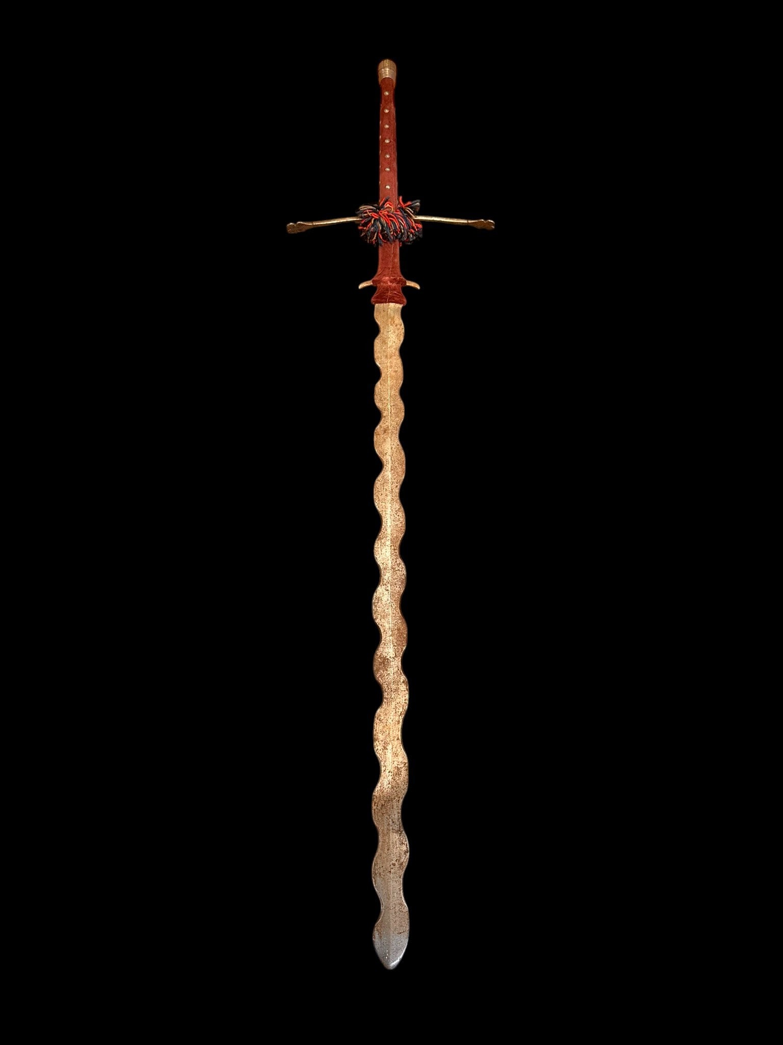 Antique Large Flamberge Double-Handed 172 cm Large Flamberge Two-Handed Sword,A striking (1 of 14)