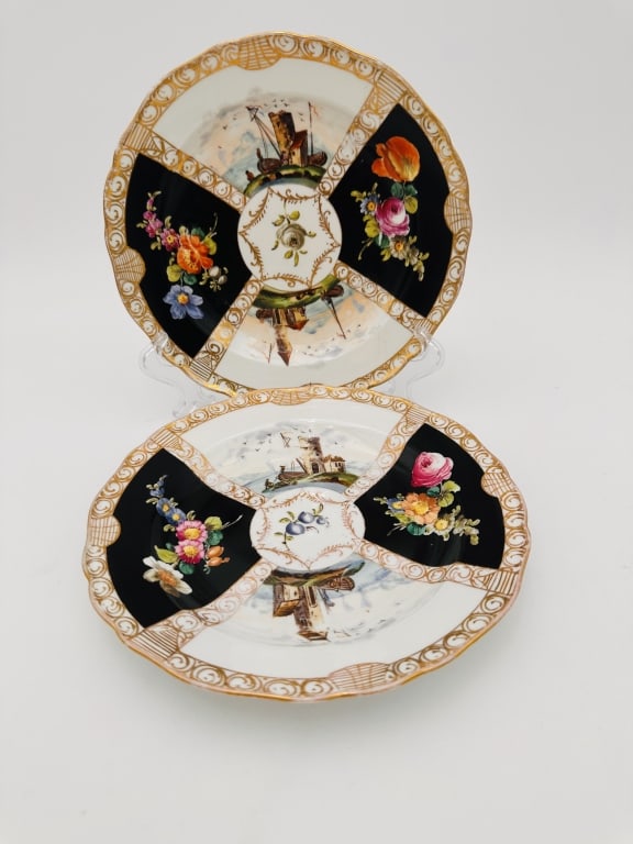 18th pair of meissen plates sword cross germany 18th pair of meissen plates sword cross germany (1 of 2)