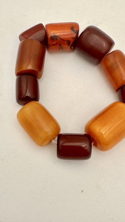 chinese tibet amber beads bracelet chinese tibet amber beads Bakelite Faturan Graduated Beads (1 of 6)