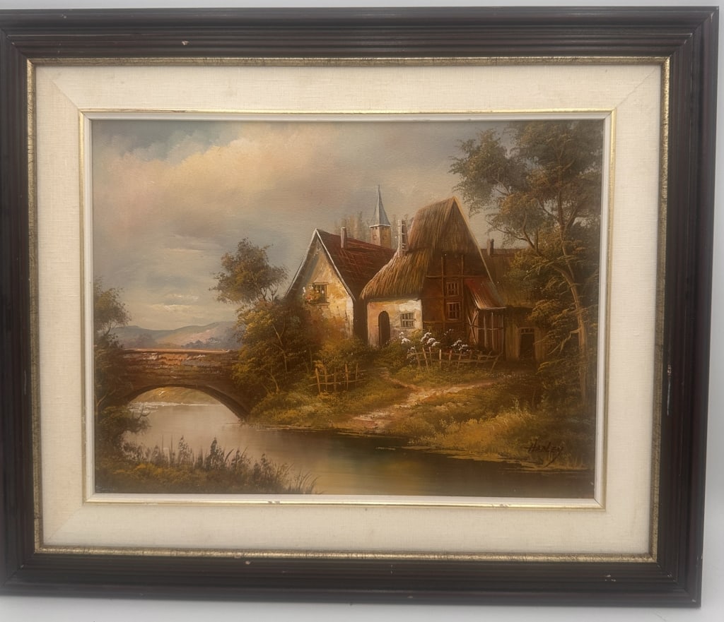 Hadley (20th Century School)Riverside Cottage Scet Hadley (20th Century School)Riverside Cottage (1 of 5)