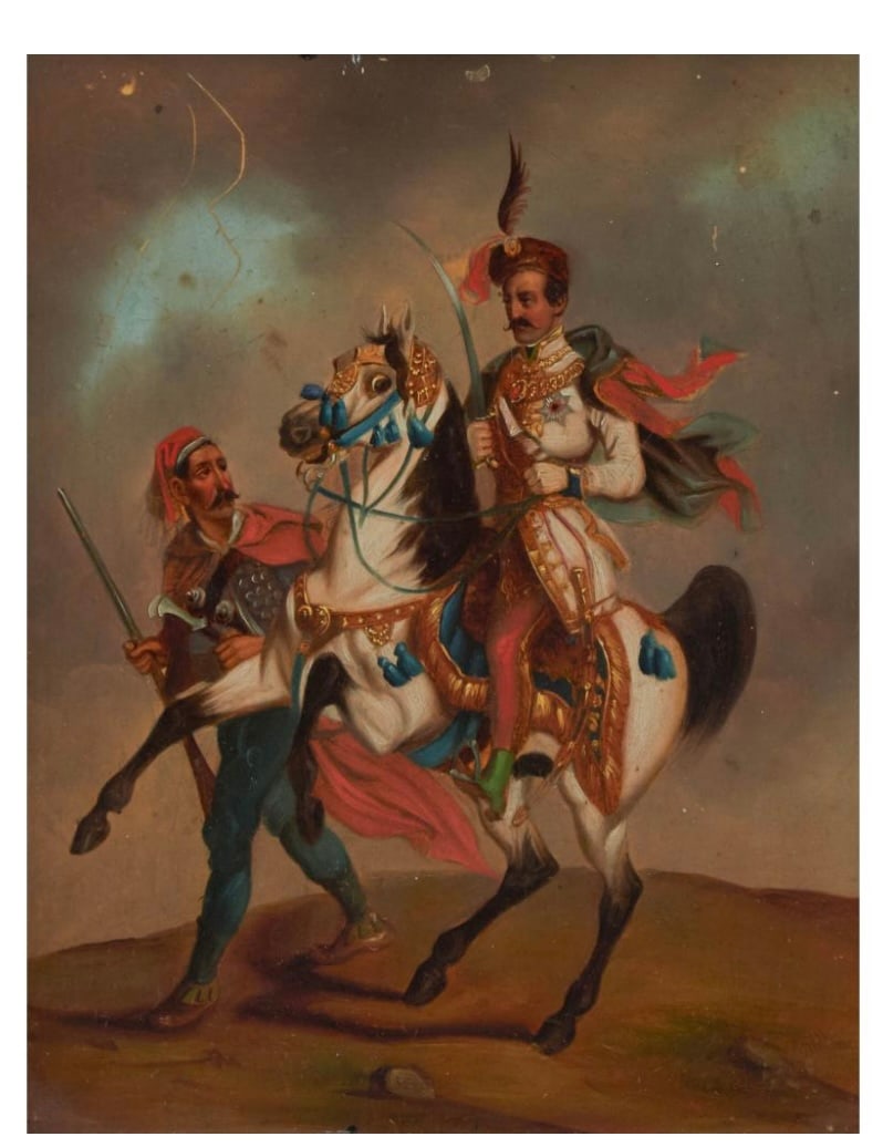 European School Miniature Orientalist Battle Scenl European School Miniature Orientalist Battle (1 of 2)