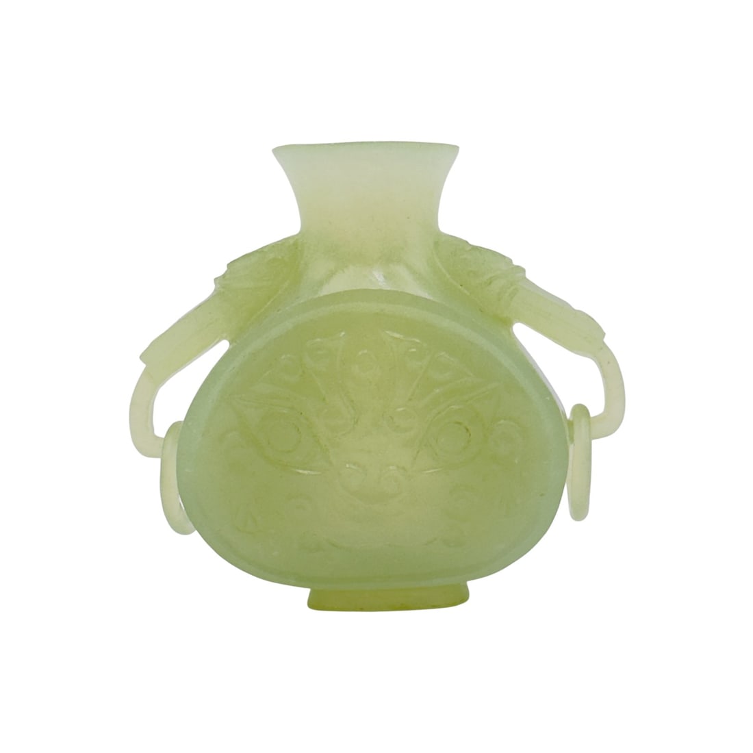 Chinese Pale Celadon Jade Twin-Handled Vase (1 of 3)