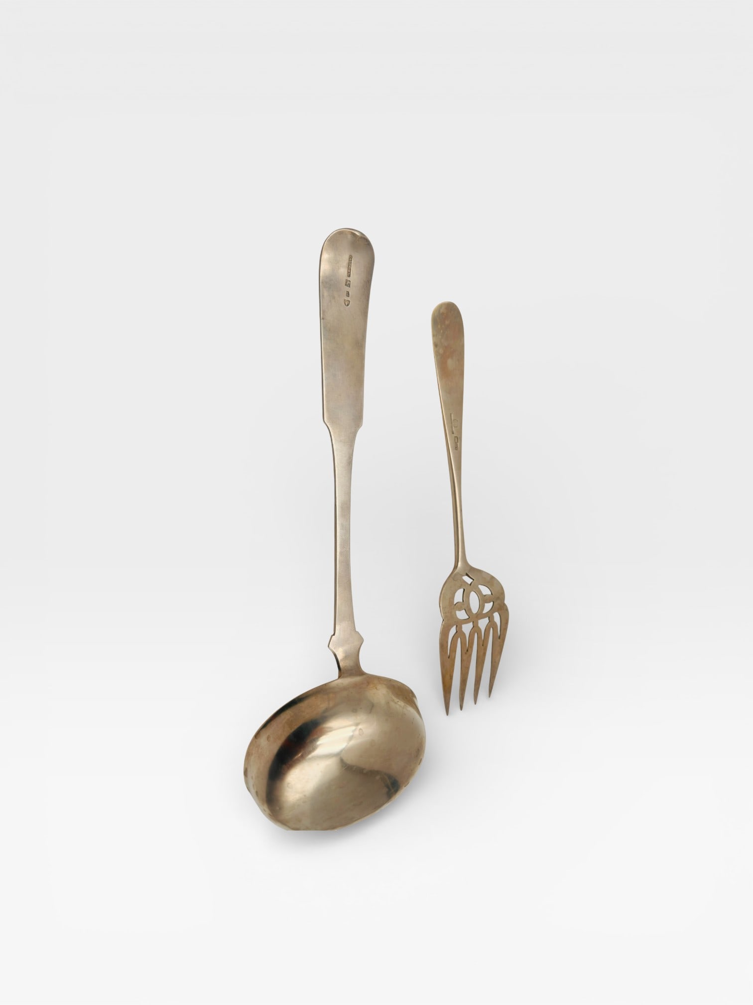 Russian Silver Ladle and Serving Fork, Moscow, Late 18th Century date 1836-1879 (1 of 5)