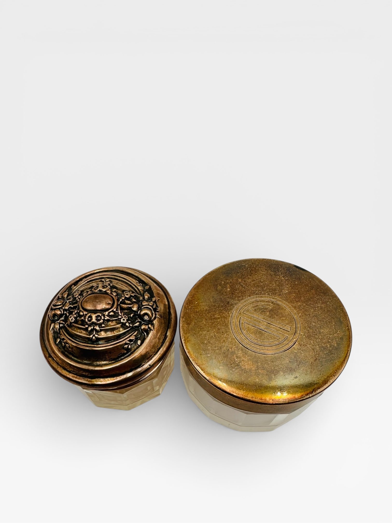 Pair of Russian Silver-Mounted Cut Glass Boxes, Late 19th – Early 20th Century (1 of 3)