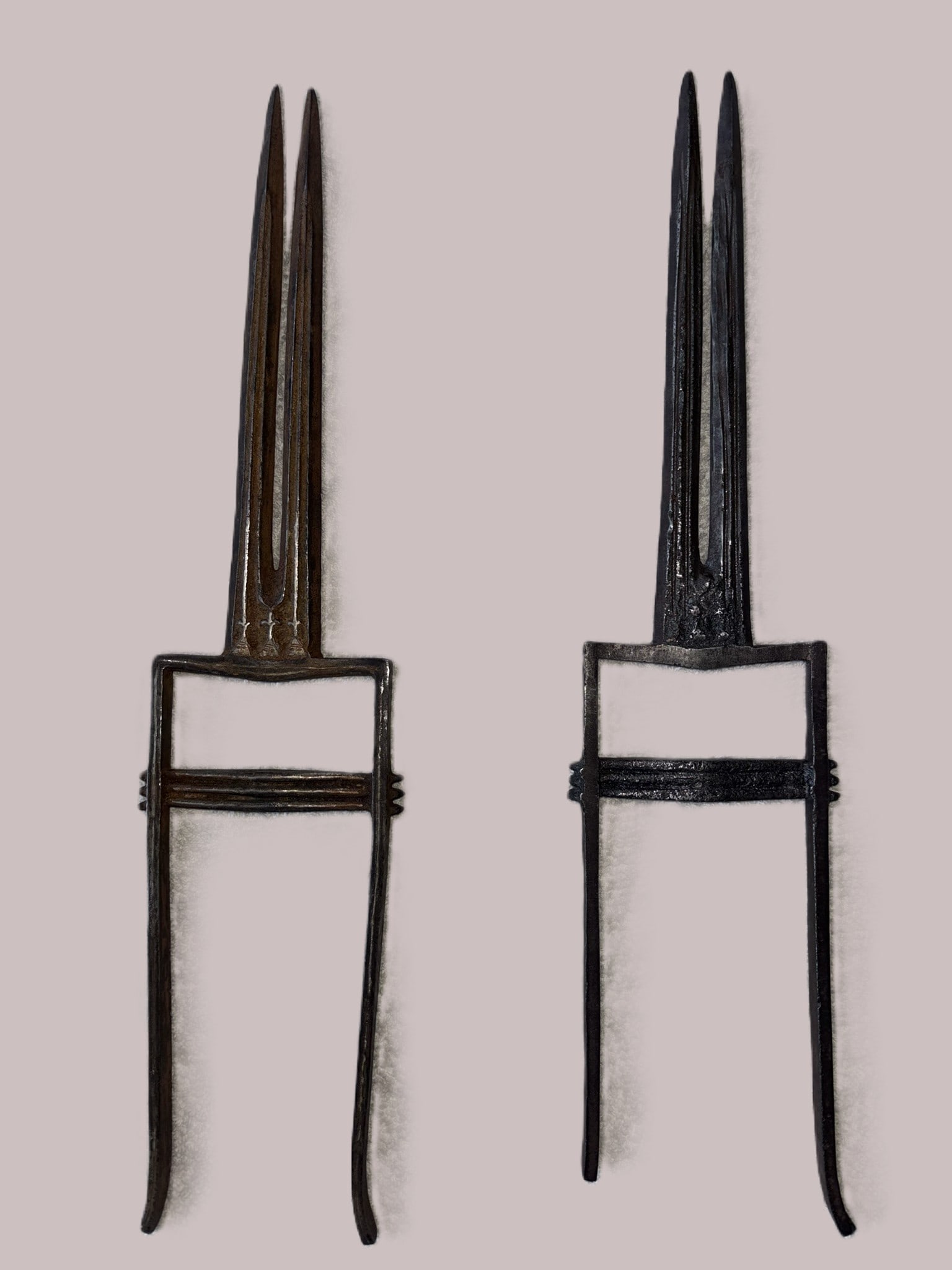 A Pair Indian Katar (Punch Dagger), Forged Steel, 18th–19th Century (1 of 7)