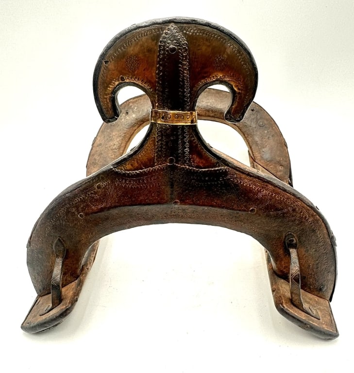 Antique Ottoman Leather and Wood Saddle TreeOttoman Empire or North Africa, 19th CenturyAn (1 of 12)