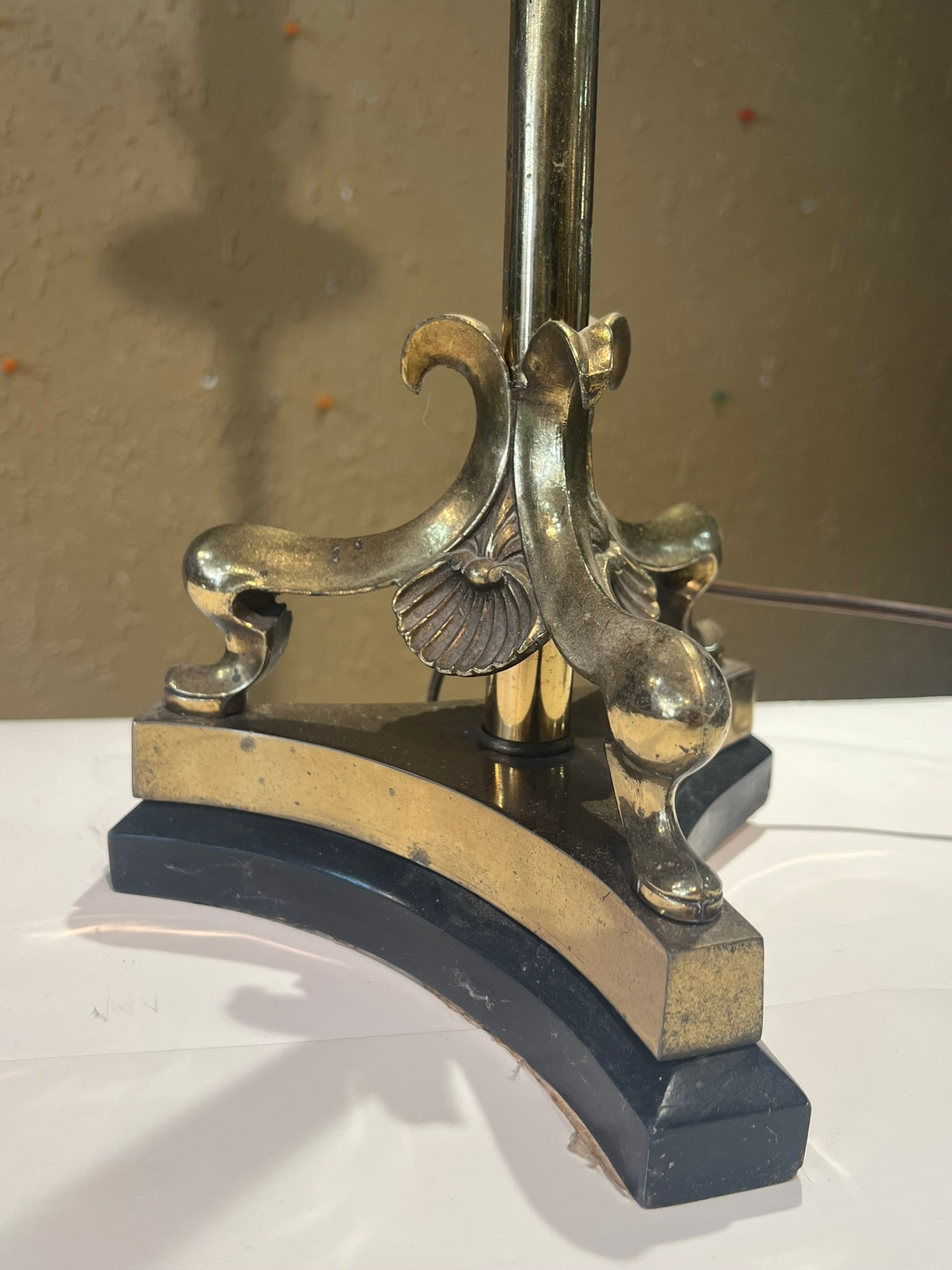 Vintage Frederick Cooper Solid Brass Table Lamp - 6