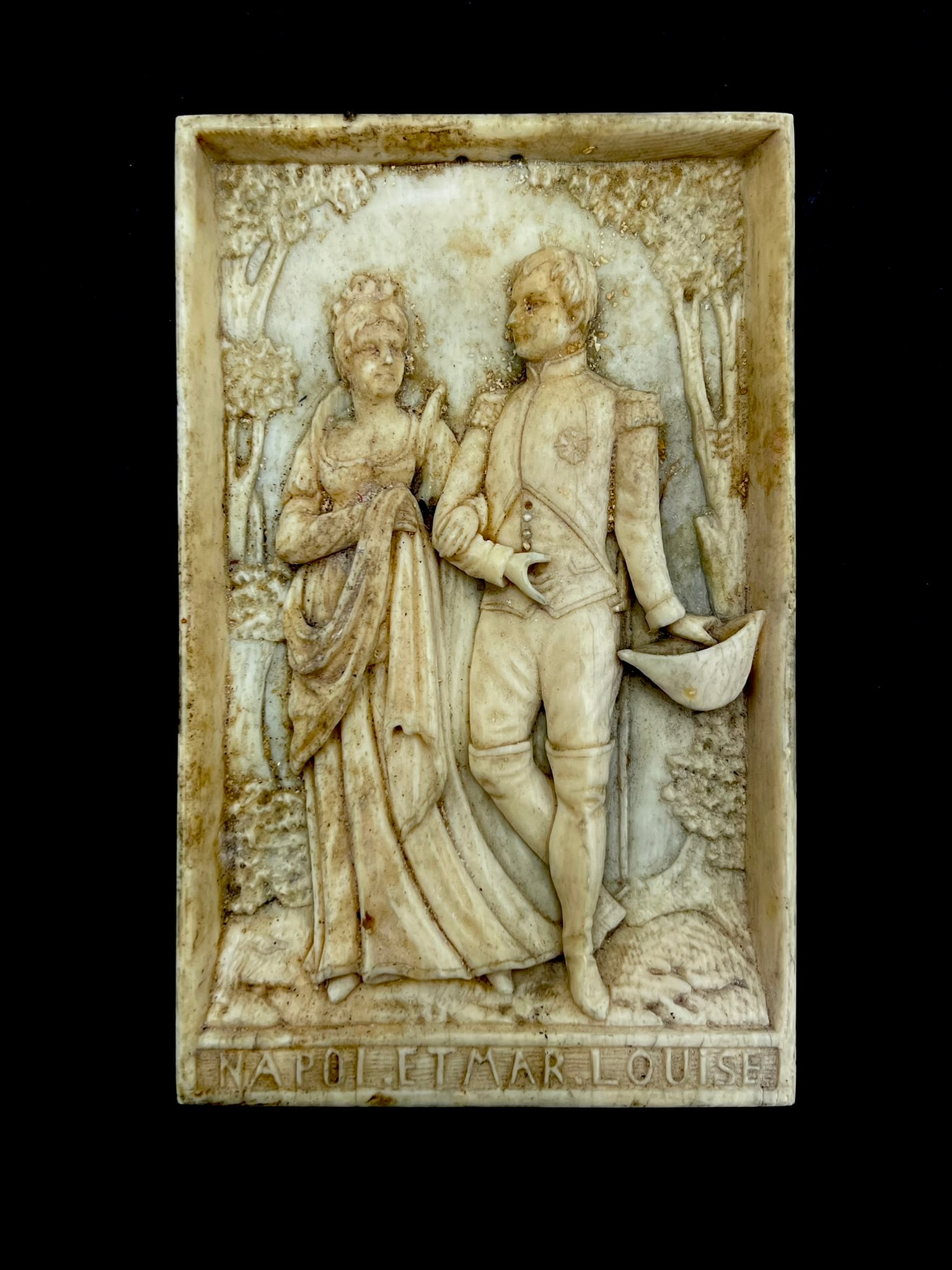 Carved Plaque Depicting Napoleon et Marie Louise (1 of 2)