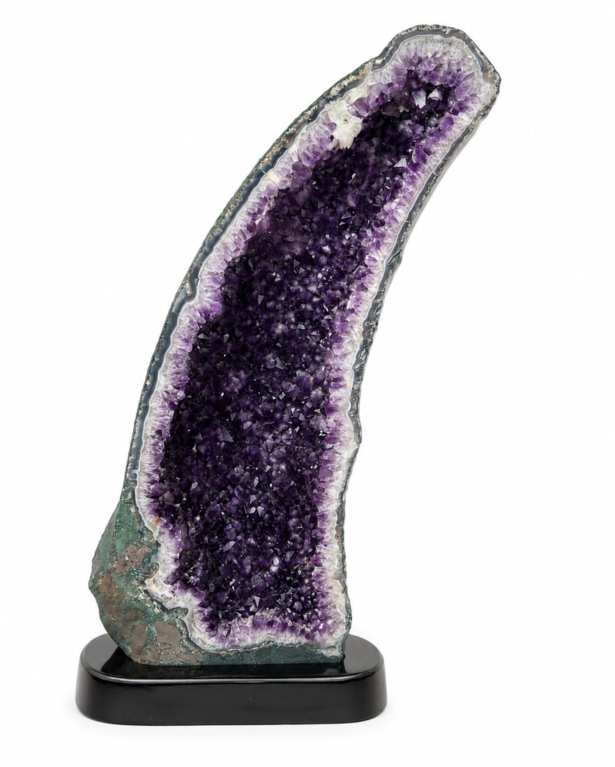 Large Natural Amethyst Geode Specimen on Stand (1 of 8)