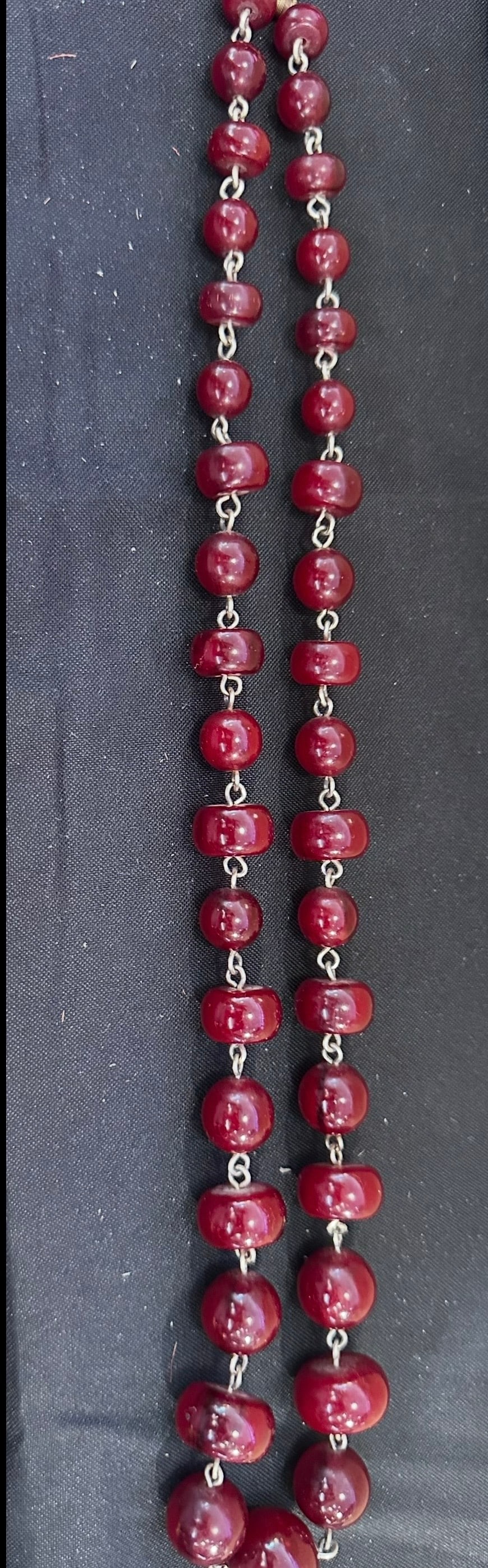 Antique Faturan Cherry Bakelite Beads Marbled 86 gram (1 of 11)
