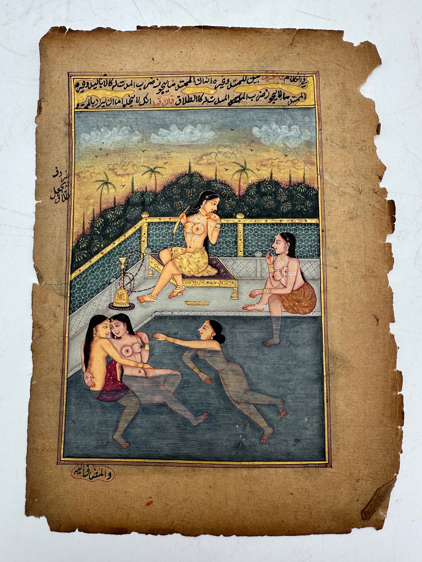 late 19th miniature century comprised erotic scenes: late 19th miniature century comprised erotic scenes