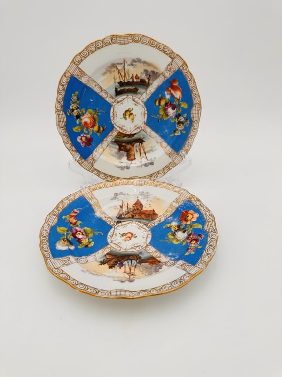 18th pair of meissen plates sword cross germany 18th pair of meissen plates sword cross germany (1 of 2)