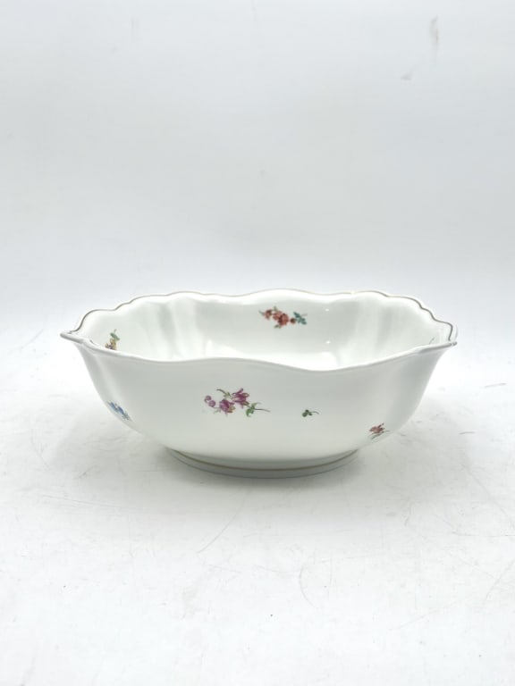 Large Meissen Salad/Soup Bowl with Hand Painted Sn Large Meissen Salad/Soup Bowl with Hand Painted (1 of 11)
