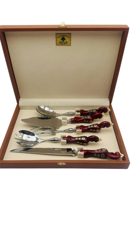 S. S. Haddad Lebanese Handcrafted Serving Set in e A decorative serving set by S. S. Haddad Cutlery (1 of 7)
