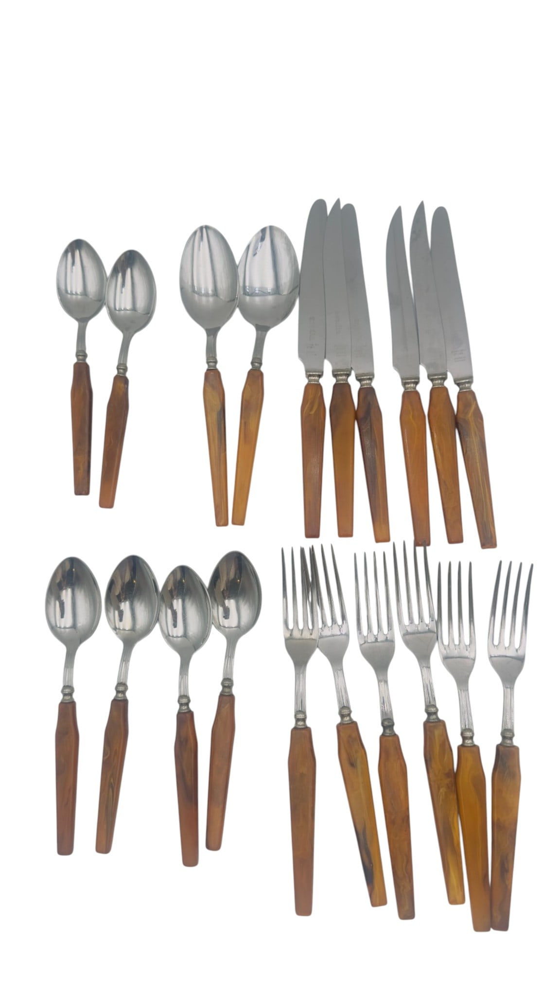 20 pic Vintage Steak Knife & Fork Set with Bakelit Vintage Steak Knife & Fork Set with (1 of 7)