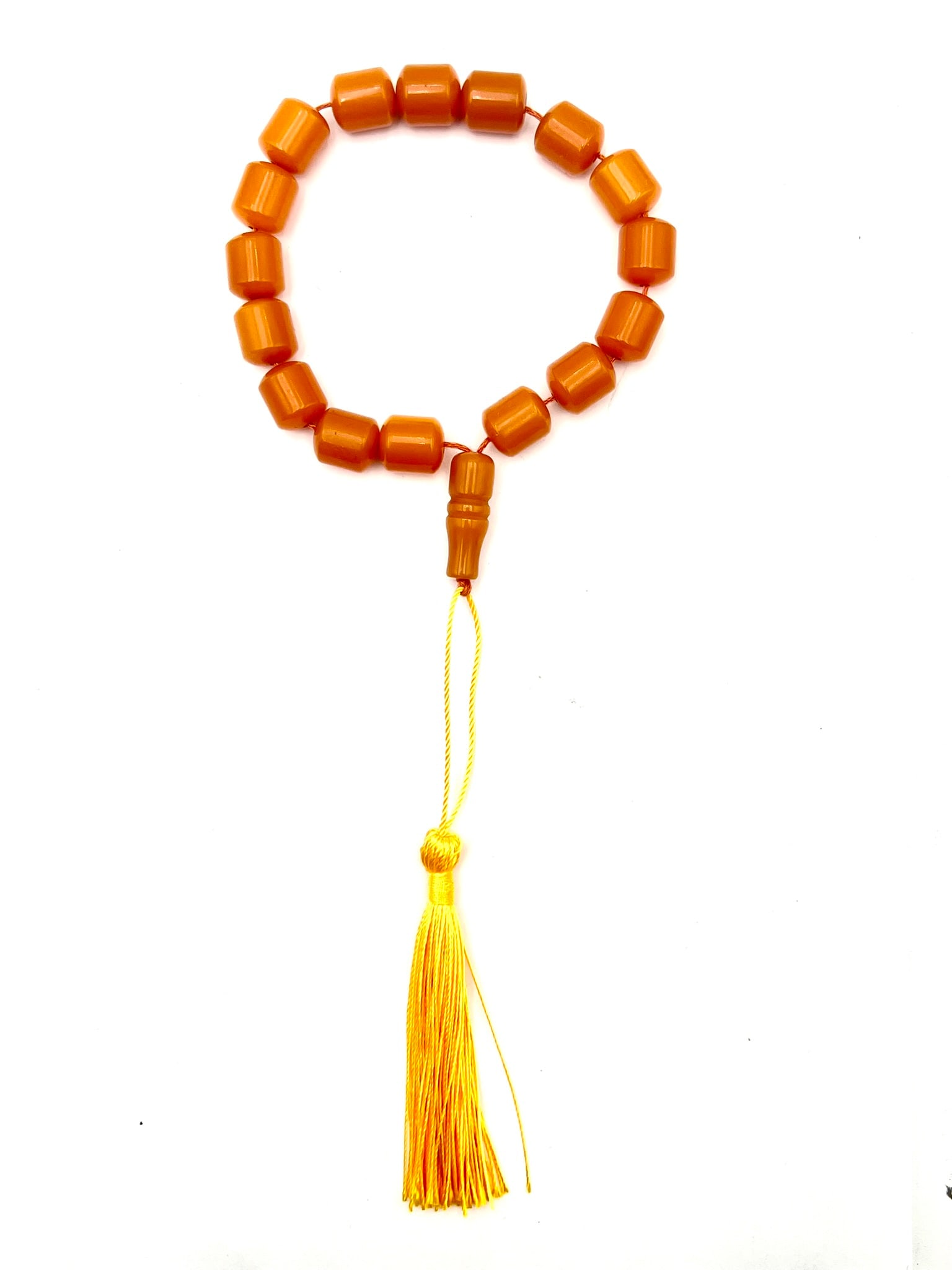 Bakelite Prayer Beads (Misbaha / Tasbih), Amber Color (1 of 3)