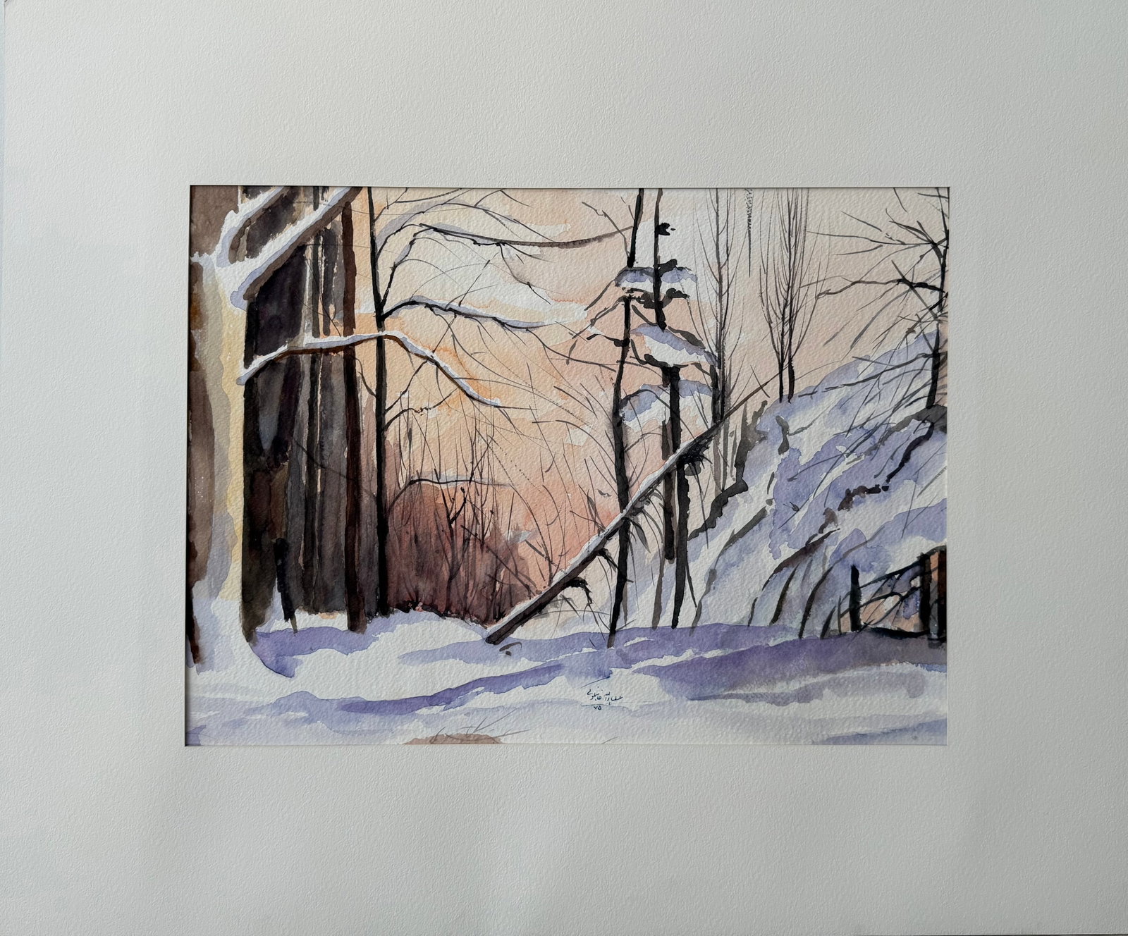 ATA KHANBOLUKI Untitled , 1996 watercolour on Cardboard 39 x 54 cm (1 of 1)