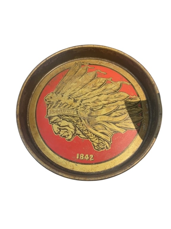 Vintage Iroquois Beer and Ale Metal Serving Tray y A vintage breweriana metal serving tray or (1 of 1)