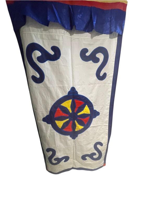 Large Tibetan Buddhist Temple Banner with Dharmace Object Type: A large-scale Tibetan Buddhist (1 of 1)