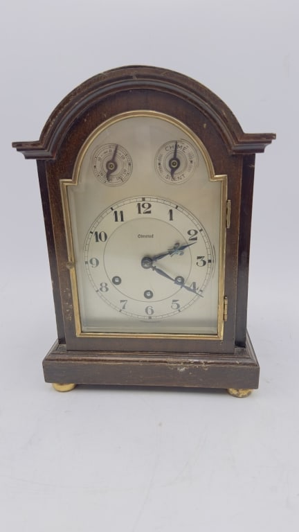 Olmsted German Three-Train Westminster Chime Brack A handsome German bracket clock retailed under (1 of 7)