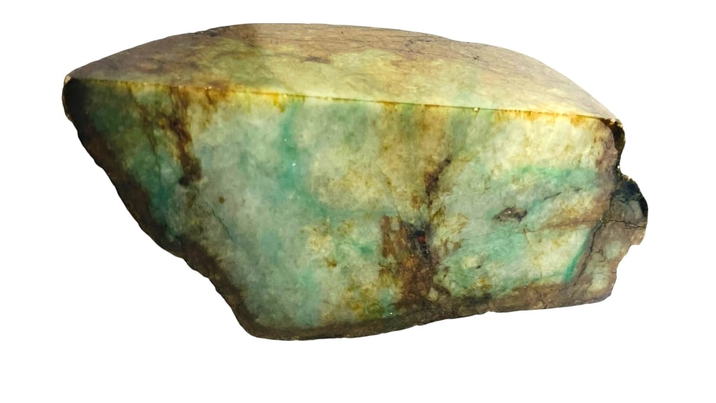 NATURAL GREEN JADE SPECIMEN LARGE NATURAL GREEN JADE SPECIMENA substantial natural jade specimen of (1 of 4)